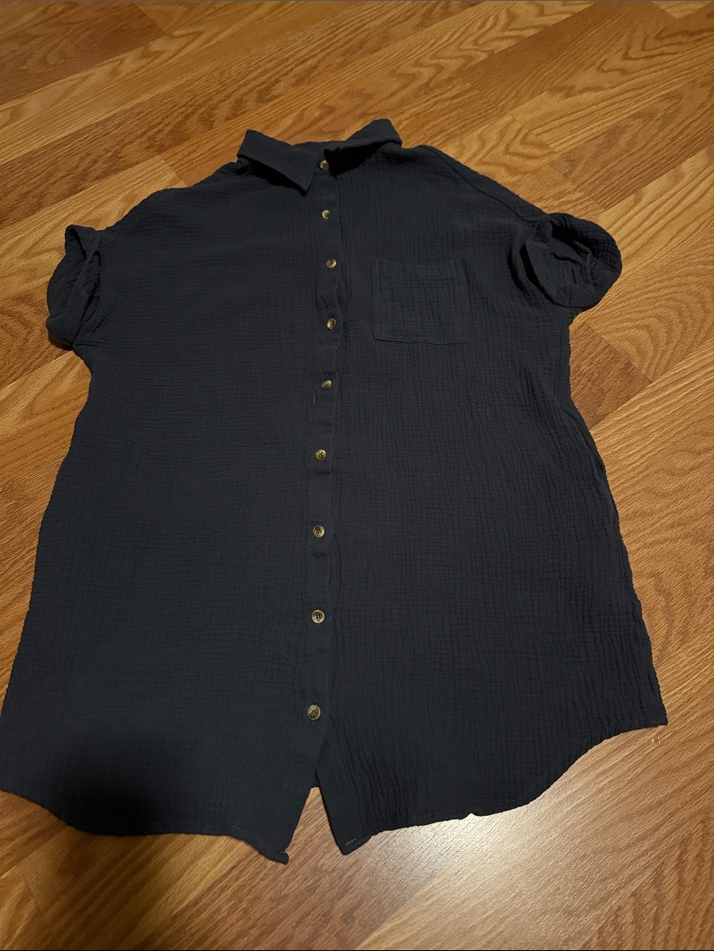Bluivy Black Women’s Swim Coverup Button Front
